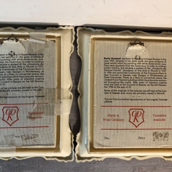 2 Vintage Framed Hummel pictures mid century - Picture 14 of 14